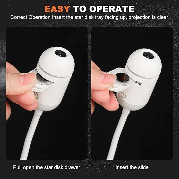 🪐2-in-1 Mini Galaxy Star Projector Night Light