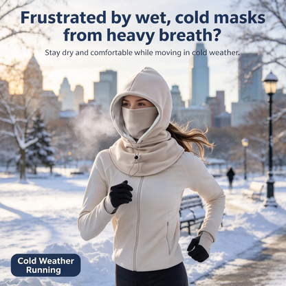 ❄️ Winter Fleece Face Mask Hood – Windproof Head, Face & Neck Warmer