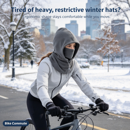 ❄️ Winter Fleece Face Mask Hood – Windproof Head, Face & Neck Warmer
