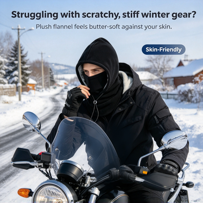 ❄️ Winter Fleece Face Mask Hood – Windproof Head, Face & Neck Warmer