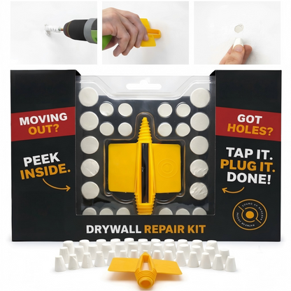 🔨Premium Drywall Repair Plug Kit (36-Pack) | No Sanding, 1-Hour Fix⚡