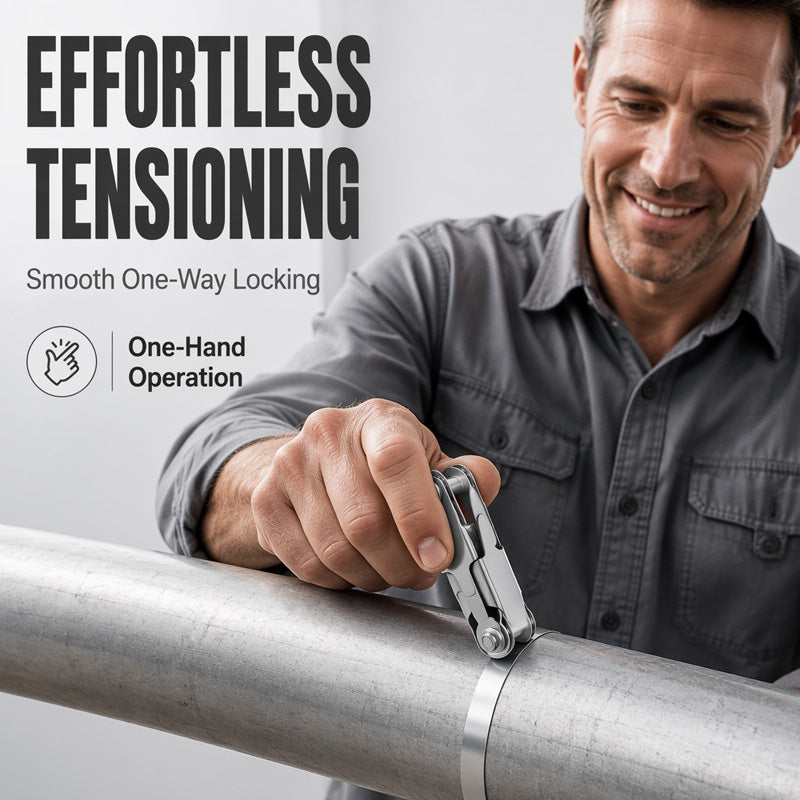 🔩 Heavy Duty Stainless Steel Cable Tie – 304 Steel, Rust-Proof, Ratchet Lock – Secure Heavy Loads Indoors & Out! ✨