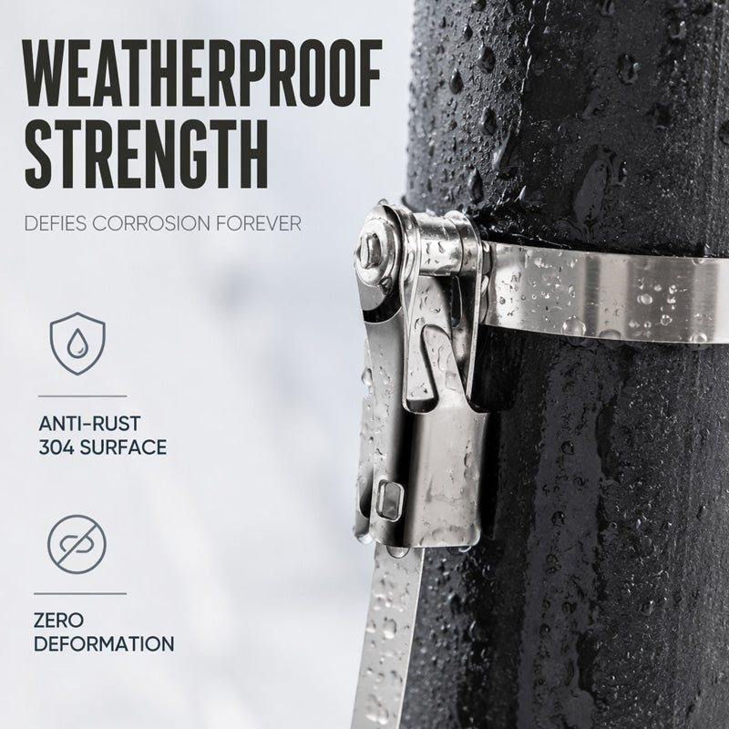 🔩 Heavy Duty Stainless Steel Cable Tie – 304 Steel, Rust-Proof, Ratchet Lock – Secure Heavy Loads Indoors & Out! ✨