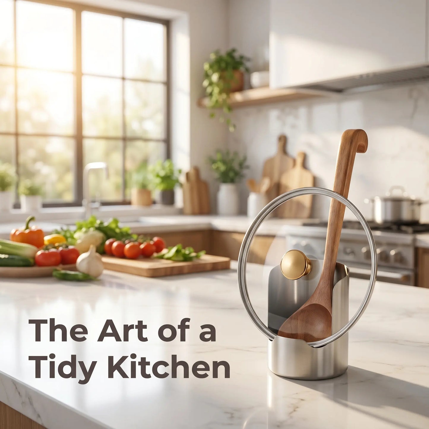 New Stainless Steel Space-Saving Pot Lid Holder