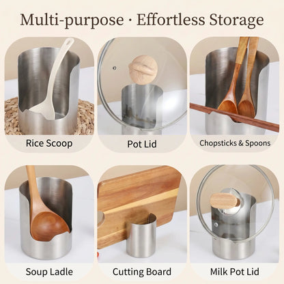 New Stainless Steel Space-Saving Pot Lid Holder