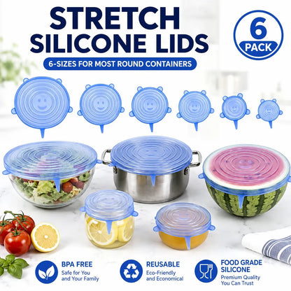 🥗6 Pack Silicone Stretch Lids