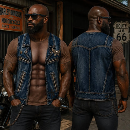 😎3D Illusion Six-Pack Abs Biker Vest T-Shirt | Funny Gag & Streetwear Tee