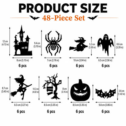 ✨ Halloween LED Silhouette Wall Light Stickers | Wire-Free Decor🎃