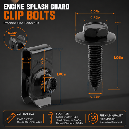 Car Splash Guard & Mud Flaps Hardware Clip Bolts🛠️