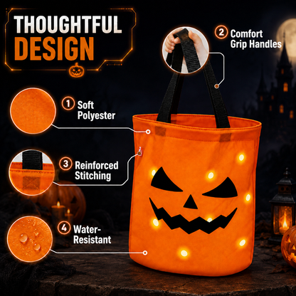 🎃 LED Glowing Halloween Pumpkin Bag