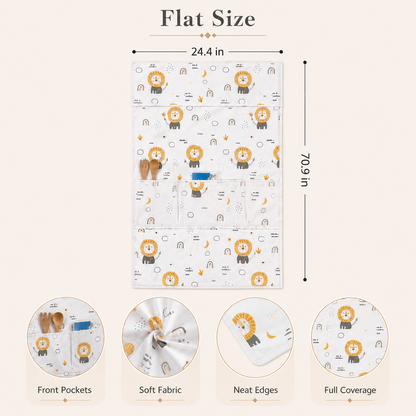 🦁 PEVA Cartoon Fridge Cover