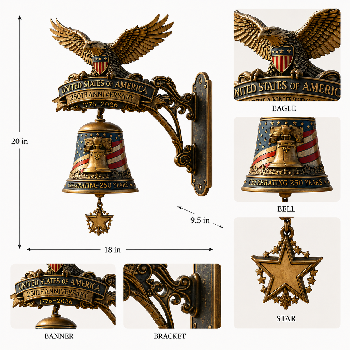 🦅 America's 250th Anniversary Heritage Bell