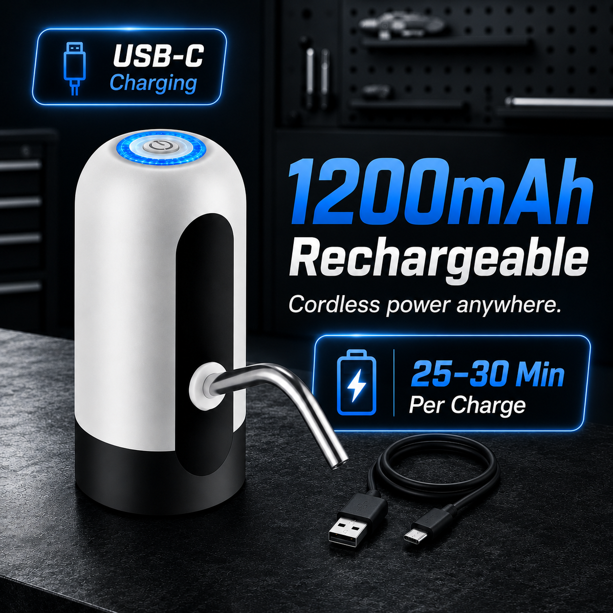 🚗 Cordless Electric Oil Extractor & Fluid Transfer Pump