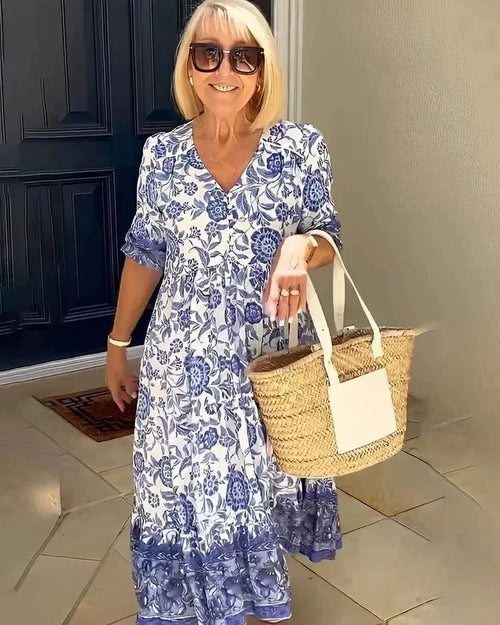💖Early Mother's Day Sale - 48% OFF🎁V-neck Bohemian Dress(Buy 2 Free shipping)