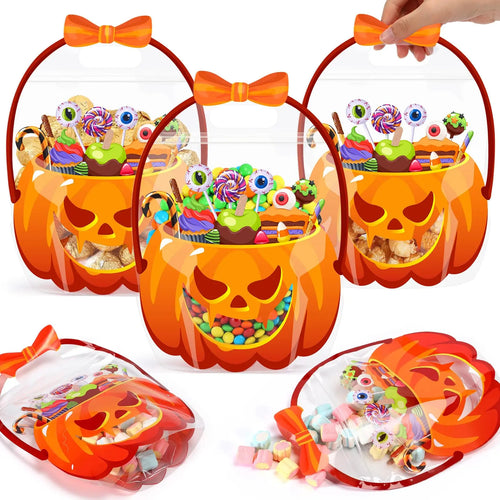 Halloween Goodie Bags Plastic Candy Gift Bags with Handle