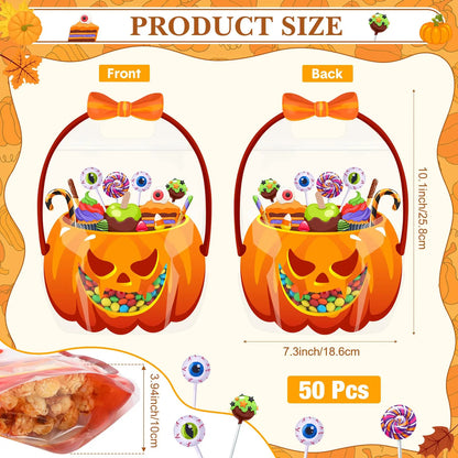 Halloween Goodie Bags Plastic Candy Gift Bags with Handle