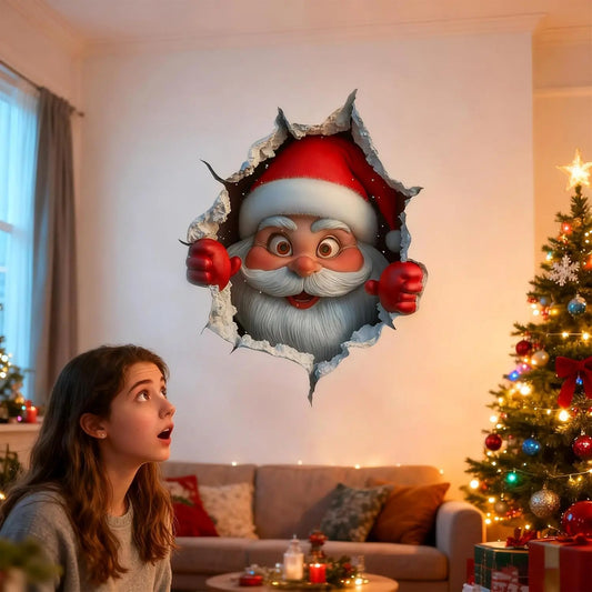 🎅 Santa Claus Wall Sticker | Peel & Stick Christmas Decor 🎄✨