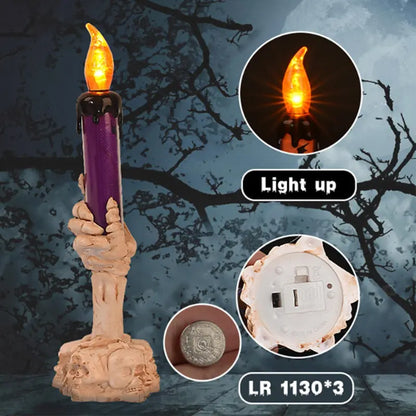 Halloween Vivid Resin Skeleton Hand Finger Candle Holders