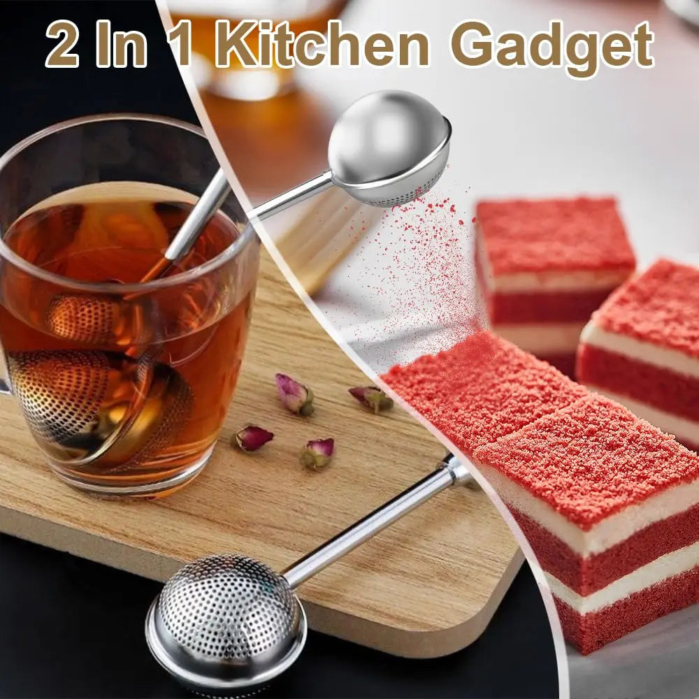 2 in 1 Stainless Steel Tea Strainer| Flour Shaker