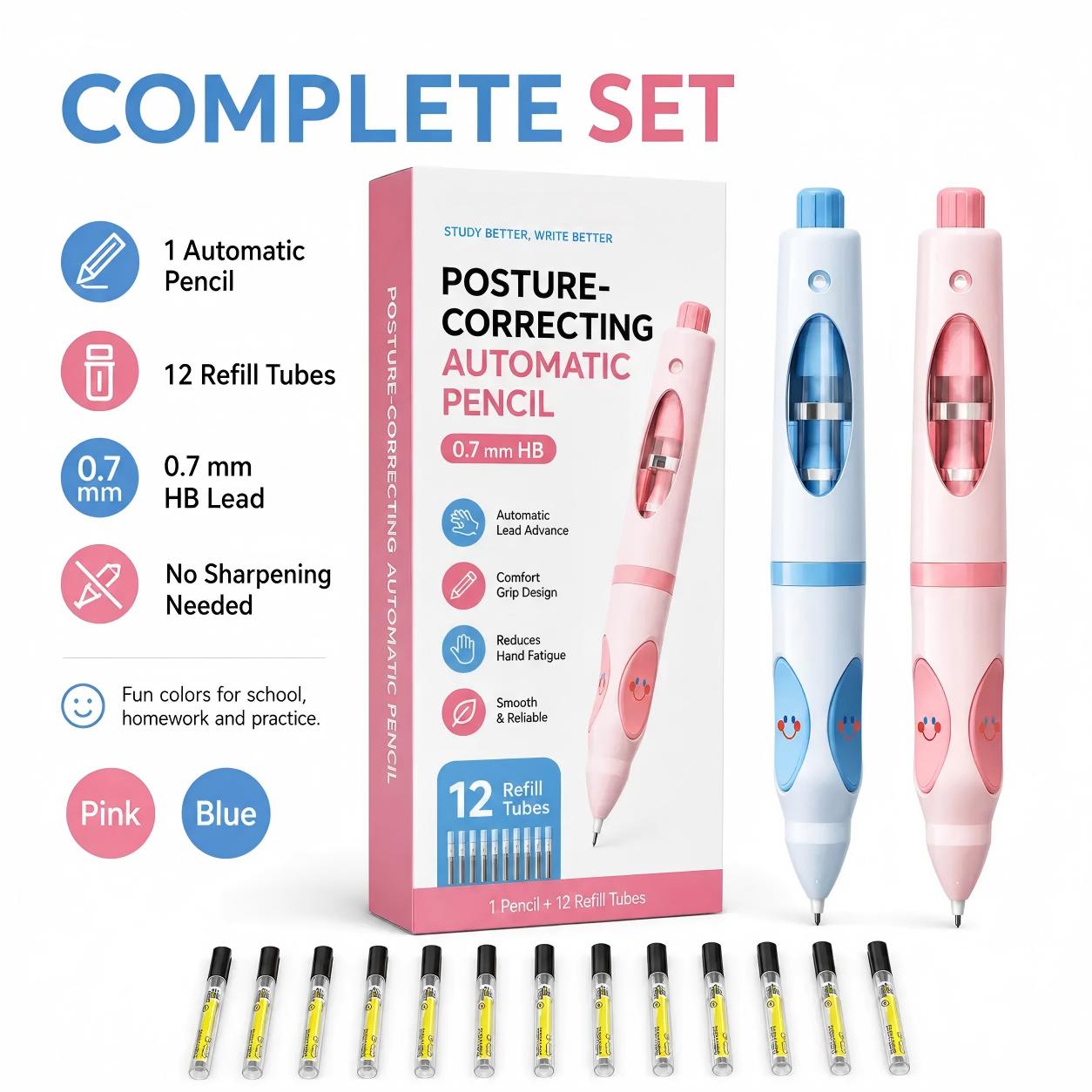 Back-to-School Essential Kids' Grip-Correcting Pencil
