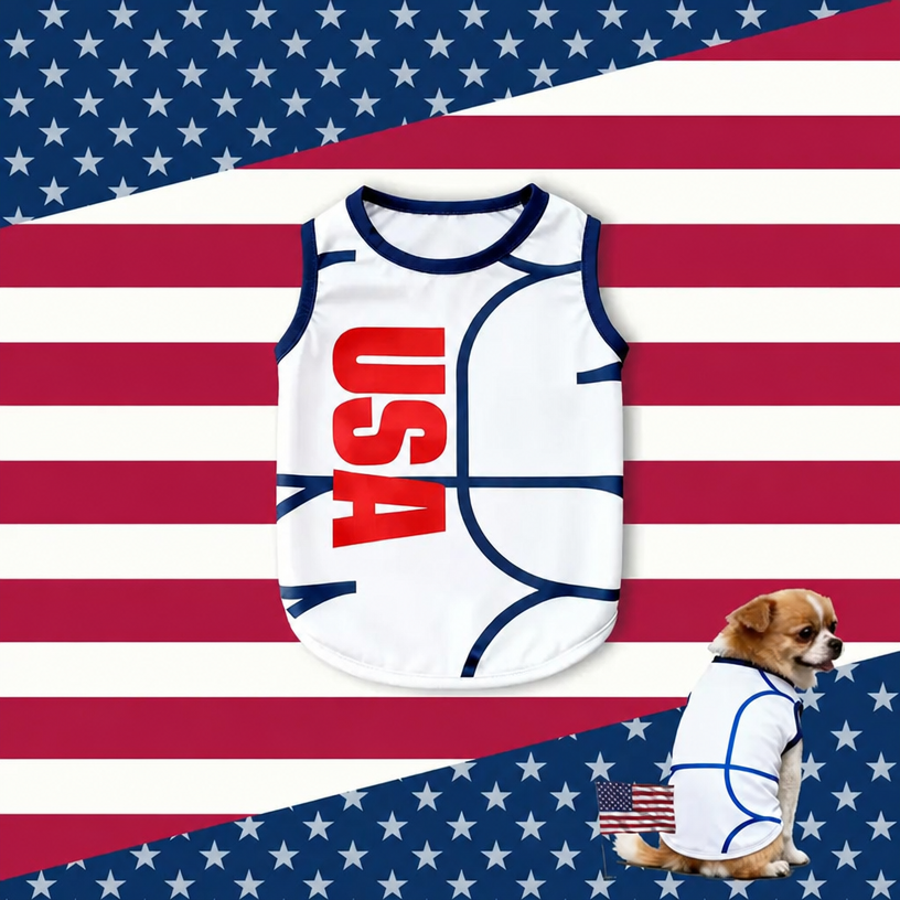 ⚽🐾 Soccer Fan Pet Jersey – Game Day Ready 🇺🇸