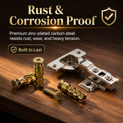 🛠️ Heavy-Duty Metal Wall Anchor & Screw Kit