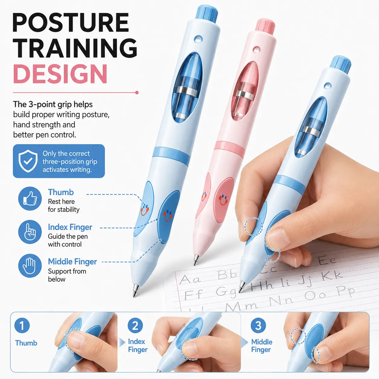 Back-to-School Essential Kids' Grip-Correcting Pencil