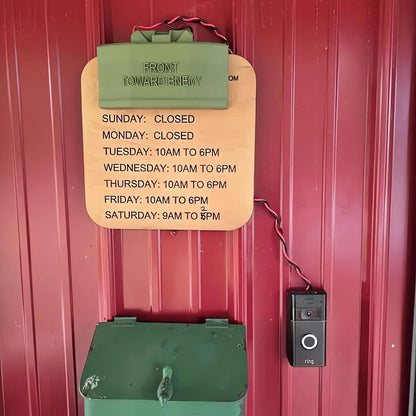 Classic Military Theme Door Sign Doorbell Cover Prank