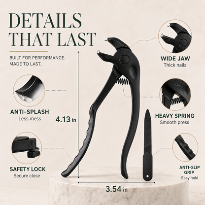 Heavy Duty Curved Tip Toenail Clipper - Long Handle Ergonomic Design for Thick Nails & Seniors