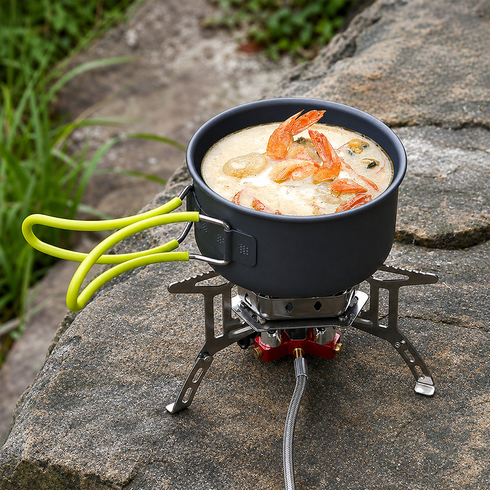 🔥Camping Gas Burner – 5800W, Piezo Ignition, Windproof