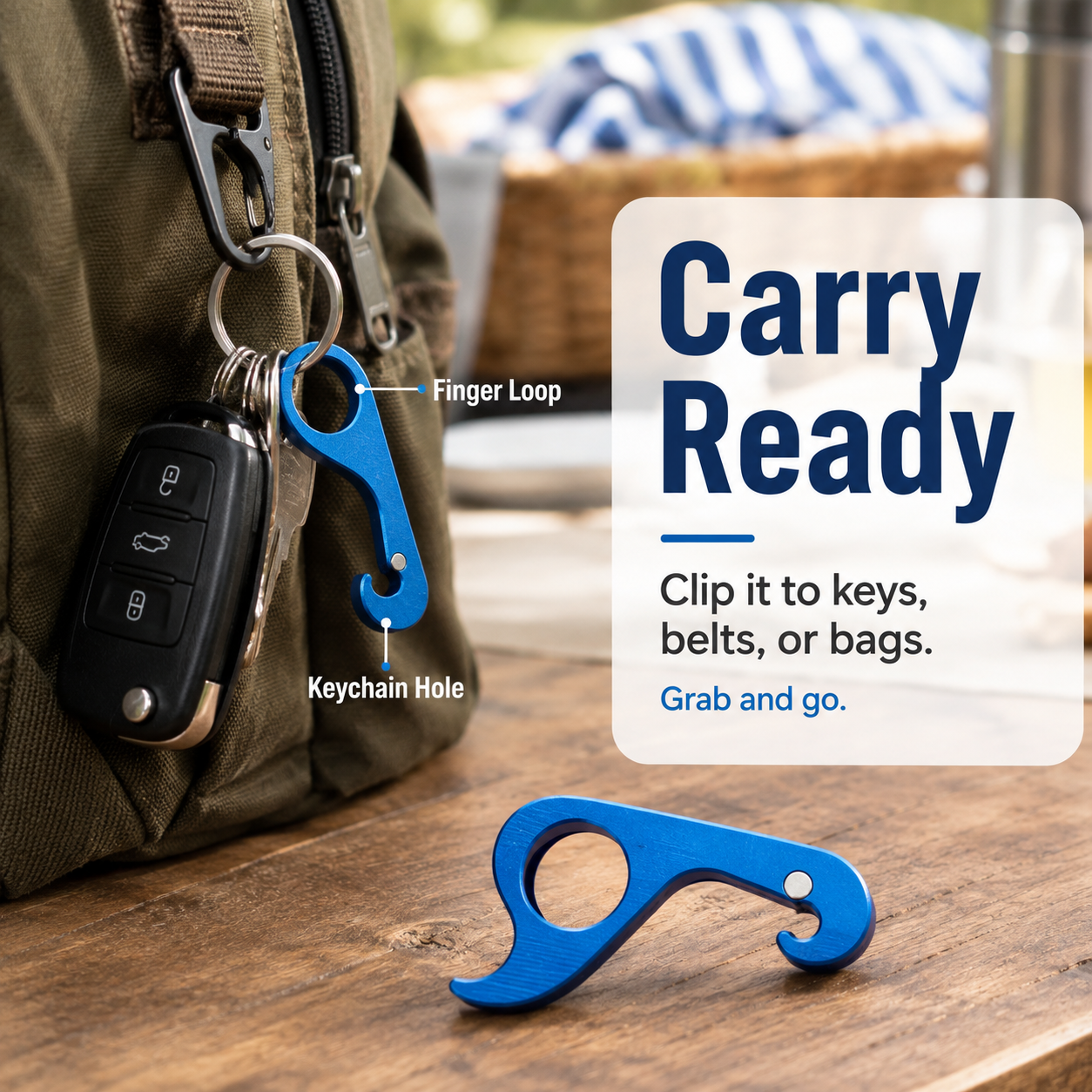 🍺 One-Pull EDC Keychain Bottle Opener | Fast One-Handed Pop