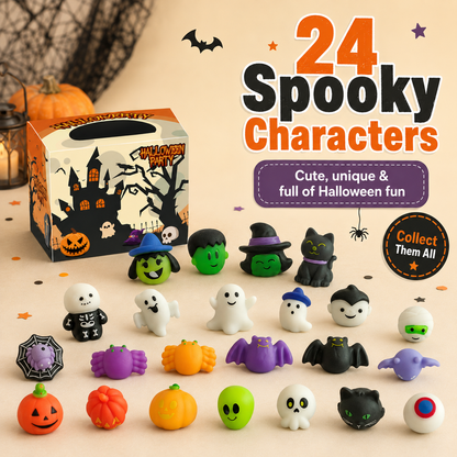 🎃 Halloween Mystery Box - 24 Pcs Spooky Squishy Toys Set 👻