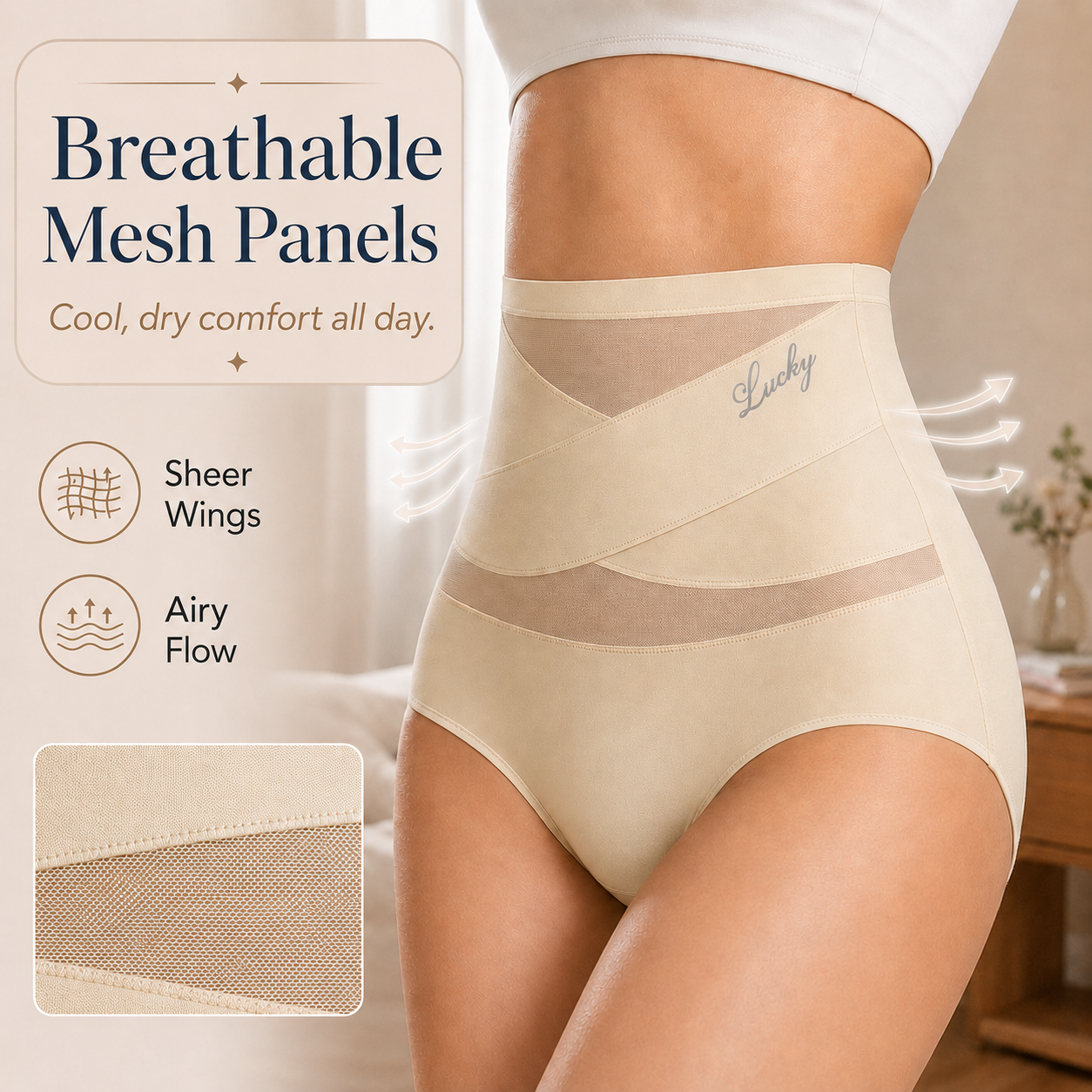💖Women's High-Waist Cross-Wrap Tummy Control Briefs