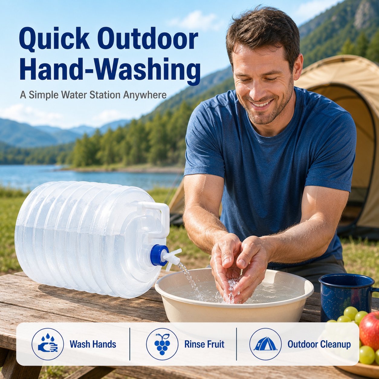 Collapsible Portable Water Container