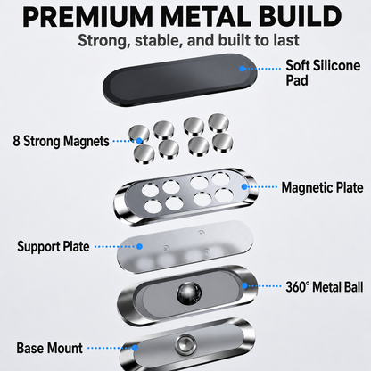🧲 Metal Magnetic Car Phone Mount