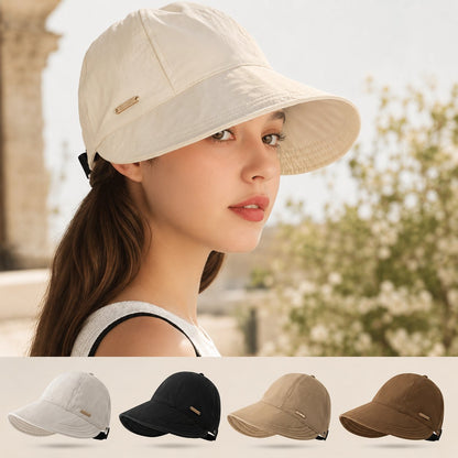 ☀️Women’s Ponytail Sun Hat – Lightweight Wide Brim Outdoor Cap for Beach, Travel & Gardening