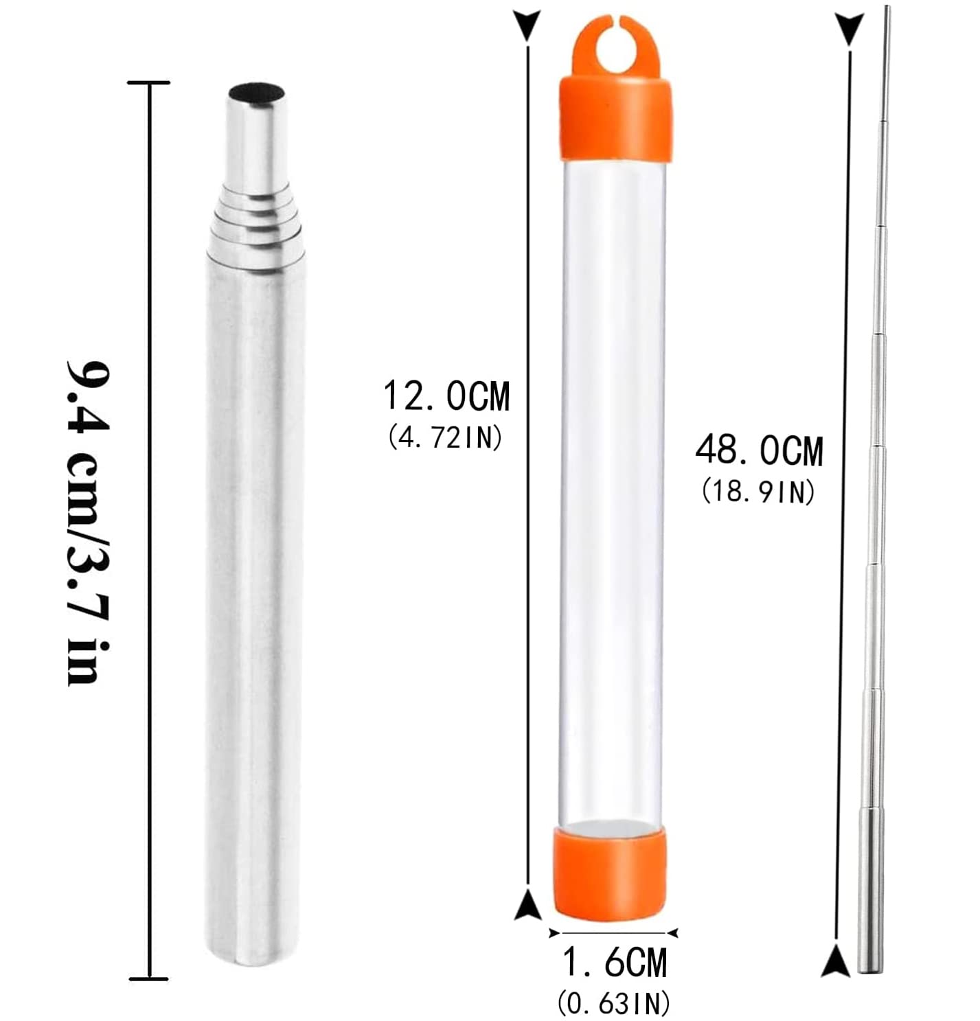 Telescopic Stainless Steel Blow Fire Tubev