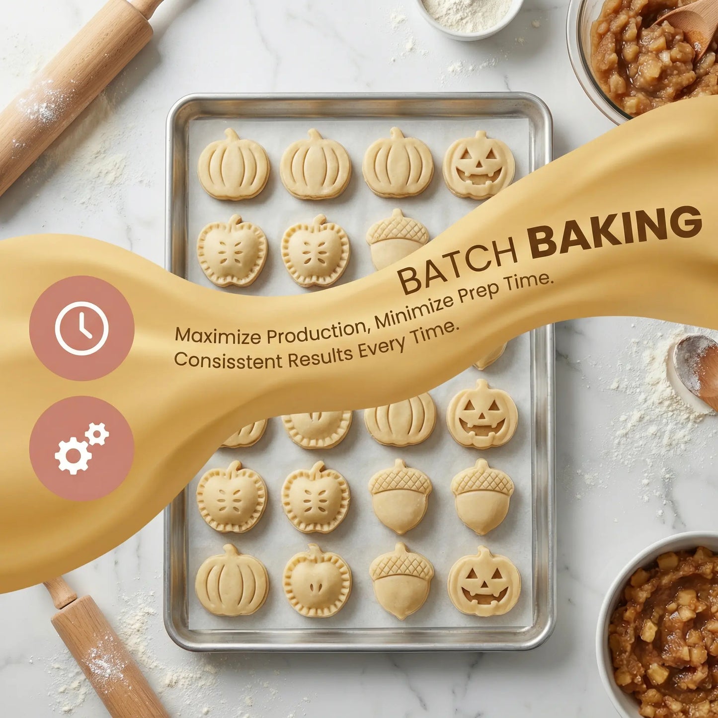 🔥3-Pack Non-Toxic Traditional Shape Hand Pie Bakery Molds