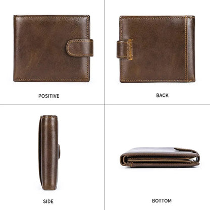 👛 Vintage Top-Grain Leather Men's Wallet