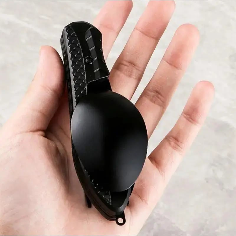 Folding Knife with Fork &amp; Spoon Set-The Ultimate Outdoor Dining Tool for camping &amp; Adventure