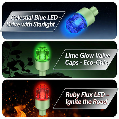 🏎️ Vibration-Sensitive LED Tire Valve Caps
