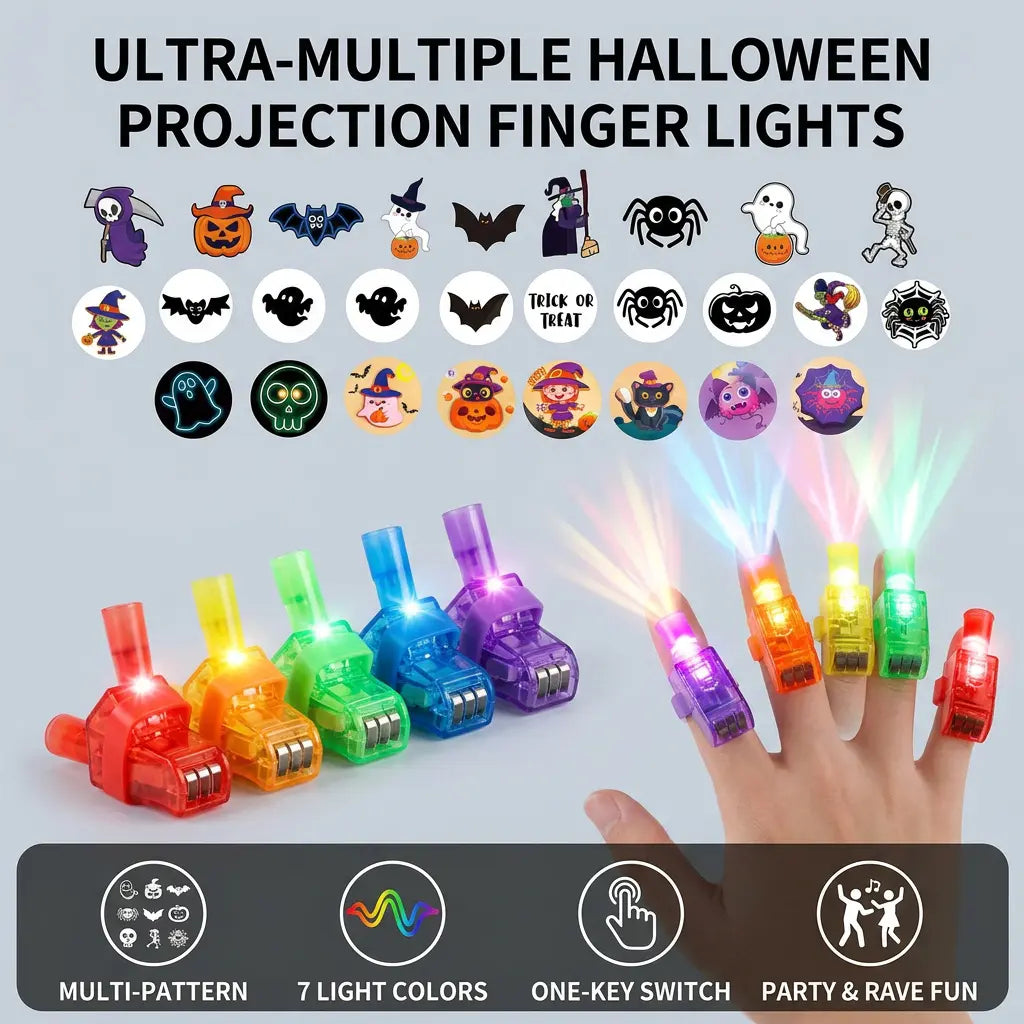 🎃 Spooky Pattern Finger Projector Lights