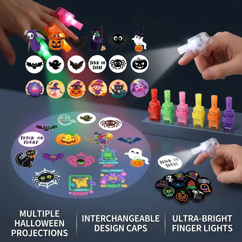 🎃 Spooky Pattern Finger Projector Lights