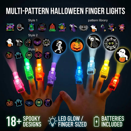 🎃 Spooky Pattern Finger Projector Lights