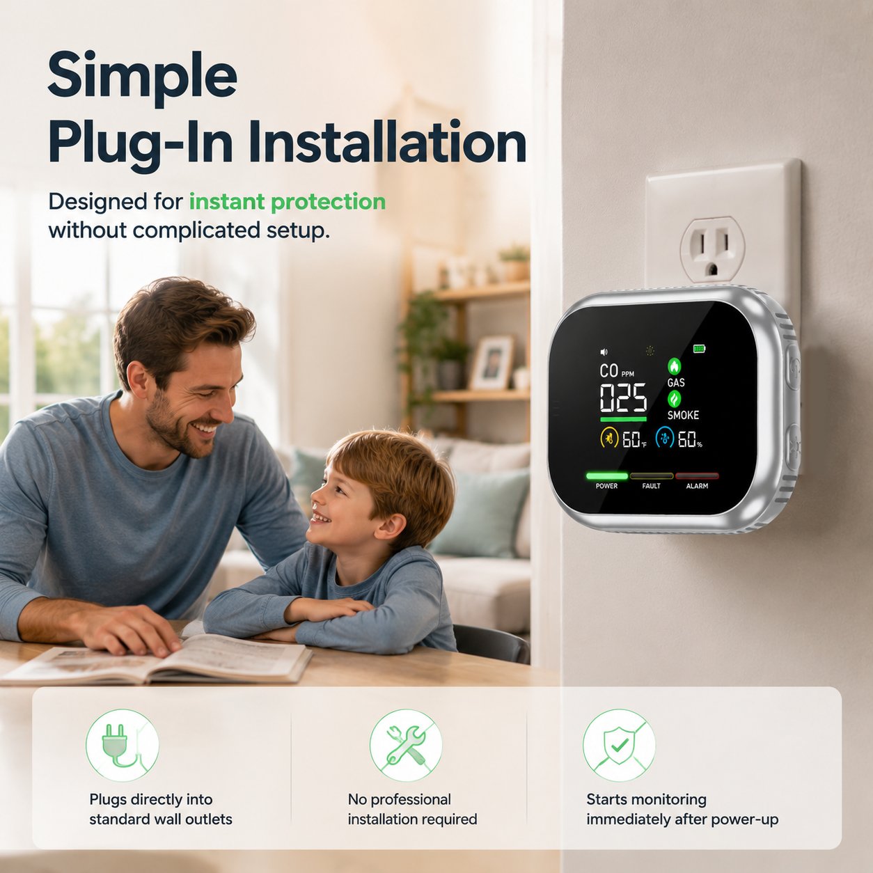 🌟2026 New Portable 6-in-1 Environment & Air Quality Detector | HD Display, CO Monitoring, Temperature, Humidity & High Decibel Alarm