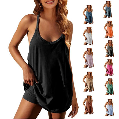 🏆 60K+ SOLD!⚡ 💥Women's Summer Sleeveless Mini Dress Set