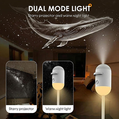 🪐2-in-1 Mini Galaxy Star Projector Night Light