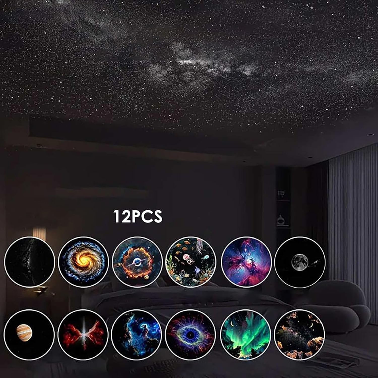 Galaxy Projector with 12 Slides