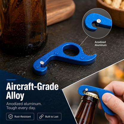 🍺 One-Pull EDC Keychain Bottle Opener | Fast One-Handed Pop