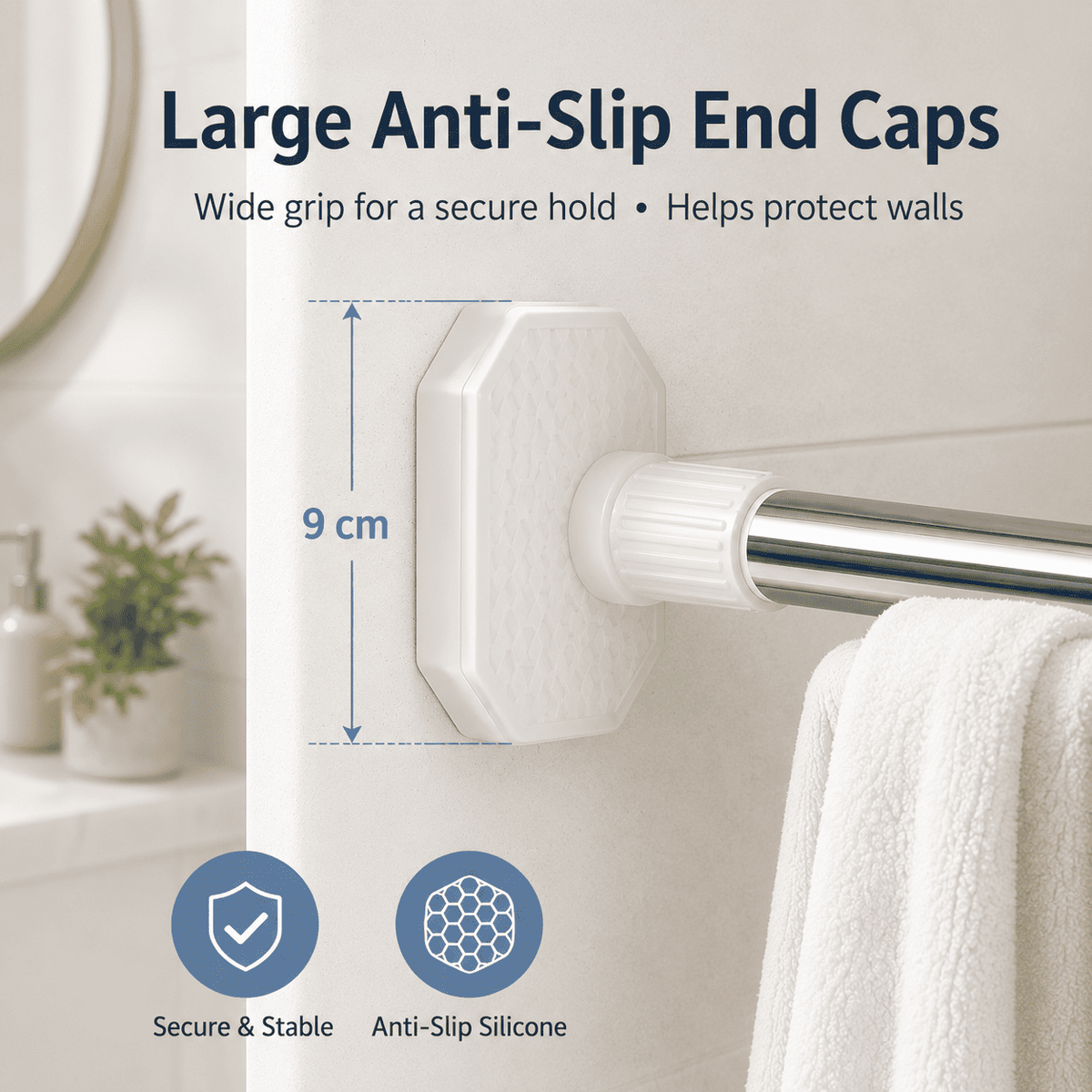 🏠 Drill-Free Adjustable Tension Rod – Instant Storage, Zero Wall Damage